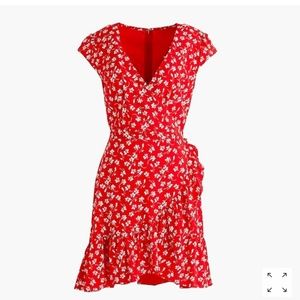 Jcrew ruffle wrap dress